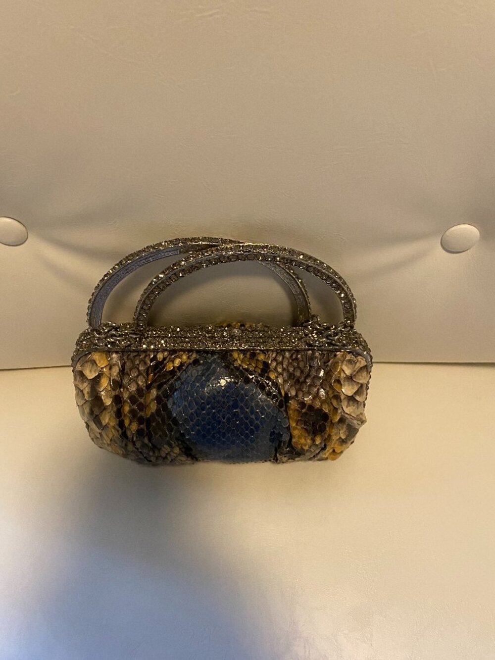 Vintage Python Mini Baguette Bag